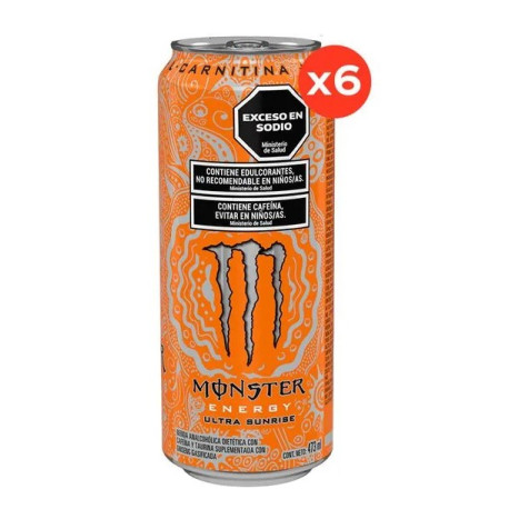 MONSTER Sunrise 473 Ml  - PACK de 6